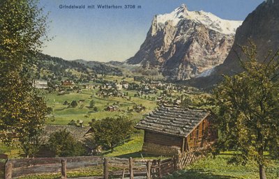 Grindelwald y Wetterhorn, Suiza (foto en color) de Photographer Swiss