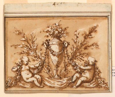 Diseño para un sobrepuerta de Piat Joseph Sauvage