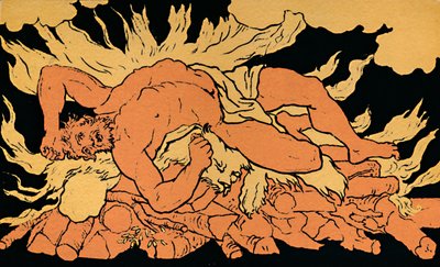 Hércules en el Monte Eta, 1880 de Picart