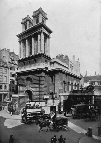 Iglesia de St Mary Woolnoth, Ciudad de Londres, c1910 1911 de Pictorial Agency
