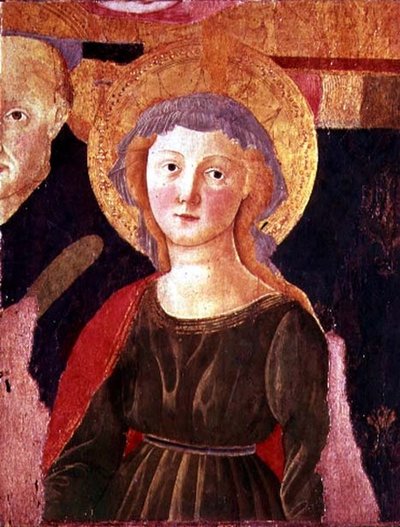 San Pedro Mártir y una santa femenina (detalle) de Pier Francesco Fiorentino