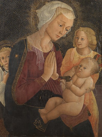 Virgen y Niño con dos ángeles de Pier Francesco Fiorentino