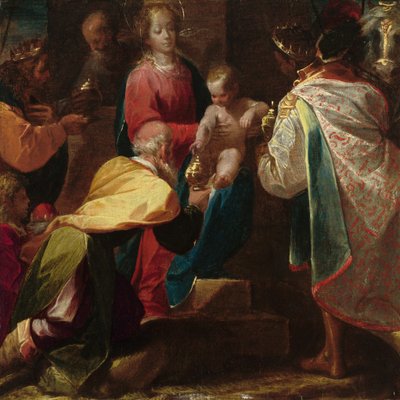 La adoración de los magos, c. 1600 de Pier Francesco Mazzucchelli