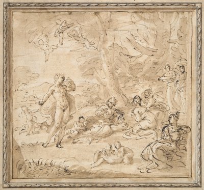 Apolo y Dafne de Pier Francesco Mola