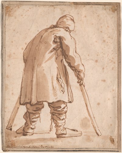 Caricatura de un hombre, dicho ser Pietro da Cortona de Pier Francesco Mola