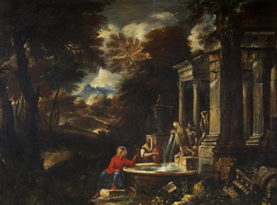 Cristo y la mujer de Samaria de Pier Francesco Mola