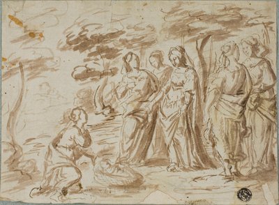 El Hallazgo de Moisés de Pier Francesco Mola