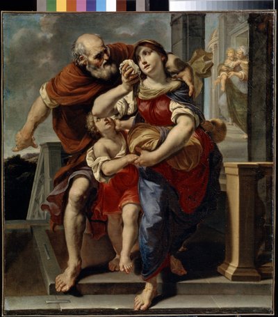 Agar deja la casa de Abraham de Pier Francesco Mola