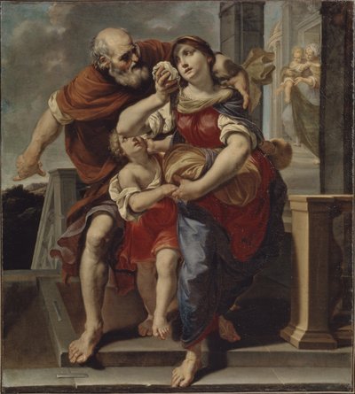 Agar deja la casa de Abraham de Pier Francesco Mola