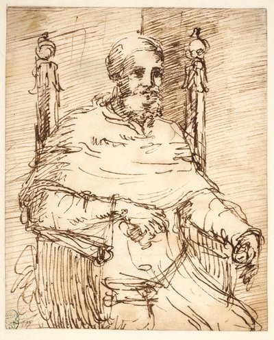 Retrato del Papa Julio II, después de Rafael de Pier Francesco Mola