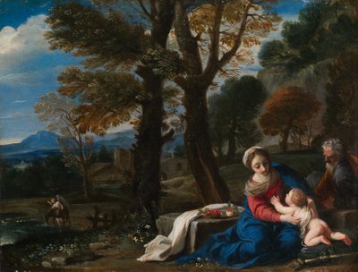 El descanso en la huida a Egipto de Pier Francesco Mola