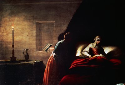Nacimiento de la Virgen, de Pier Francesco Mazzucchelli conocido como il Morazzone (1573-1626), pintura, Iglesia de Santa Maria di Loreto, Arona, Novara, Italia. de Pier Francesco Morazzone