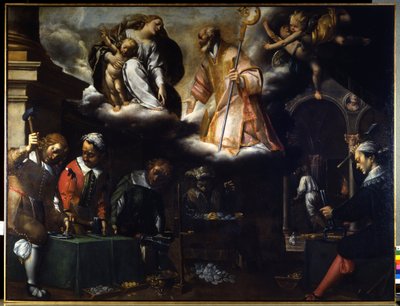 San Eloy, patrón de los plateros de Pier Francesco Morazzone