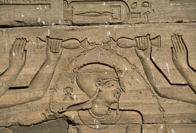 Bajorrelieve, Templo de Kalabsha, Asuán, construido ca 30 a.C., civilización egipcia de Blaise Nicolas Le Sueur