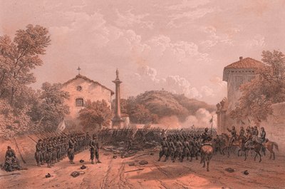 Defensa de Varese por las tropas de Garibaldi de Blaise Nicolas Le Sueur