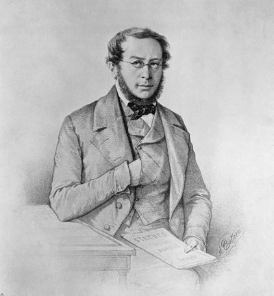 Retrato de Pierre-Joseph Proudhon, dibujo de Colletti de Blaise Nicolas Le Sueur