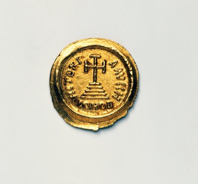 Solidus del emperador bizantino Heraclio, monedas bizantinas, siglo VII d.C. de Blaise Nicolas Le Sueur