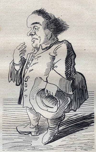 Un pensador profundo - Caricatura de Pier Leone Ghezzi (1674-1755) - 1740 de Pier Leone Ghezzi