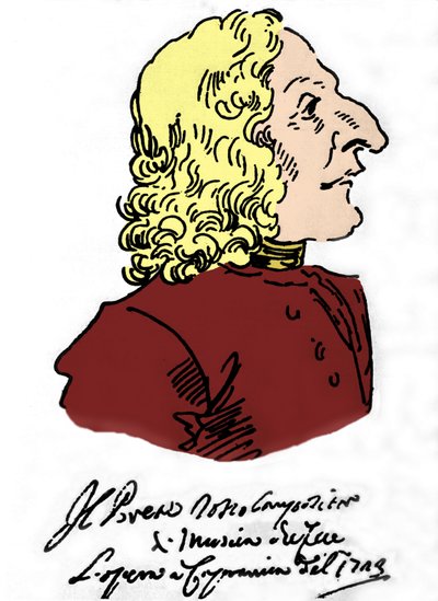 Antonio Vivaldi (1678 - 1741), Caricatura de Pierre Leone Ghezzi (1674 - 1755) de Pier Leone Ghezzi