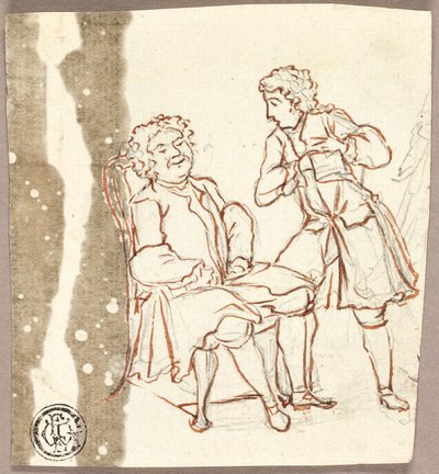Dos caballeros vestidos del siglo XVIII de Pier Leone Ghezzi