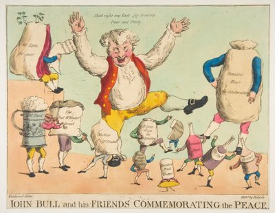 John Bull y Sus Amigos Conmemorando la Paz, ca. 1801 de Piercy Roberts