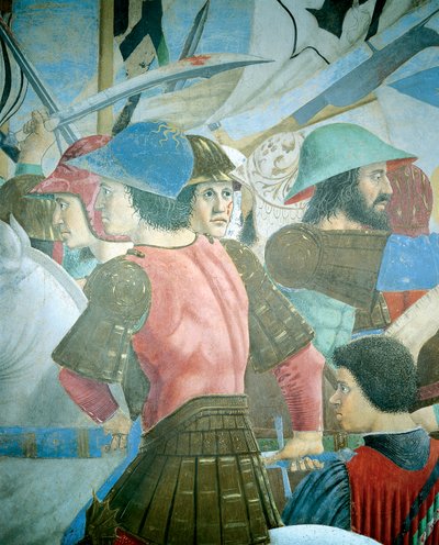 Leyenda de la Vera Cruz: batalla de Heraclio I de Bizancio contra Cosroes II (detalle) de Piero della Francesca
