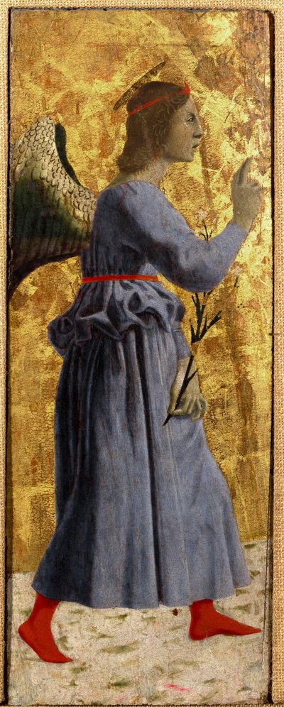Políptico de la Misericordia: la Virgen de la Misericordia, rodeada de santos (detalle) de Piero della Francesca