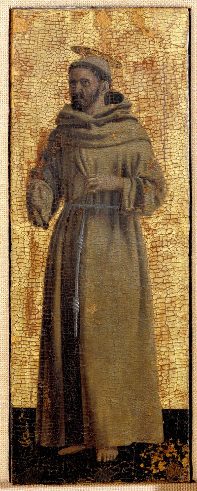 Políptico de la Misericordia: la Virgen de la Misericordia, rodeada de santos. (detalle) de Piero della Francesca