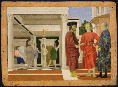 La Flagelación de Cristo, c.1463-4 (temple sobre tabla) de Piero della Francesca
