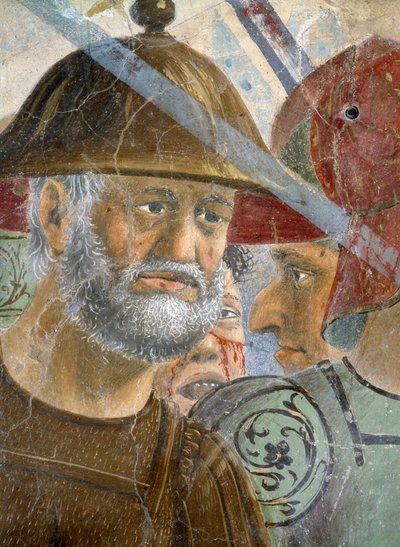 La Leyenda de la Vera Cruz, la Batalla de Heraclio y Cosroes (detalle) de Piero della Francesca