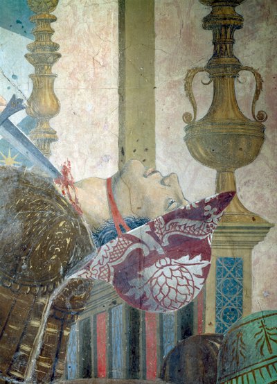 La Leyenda de la Vera Cruz, la Batalla de Heraclio y Cosroes (detalle) de Piero della Francesca