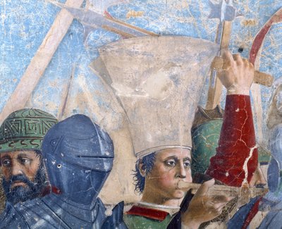 La Leyenda de la Vera Cruz, la Batalla de Heraclio y Cosroes (detalle) de Piero della Francesca