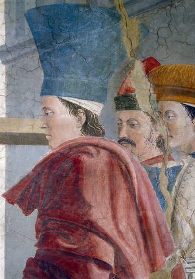 La Leyenda de la Vera Cruz, la Verificación de la Vera Cruz (detalle) de Piero della Francesca