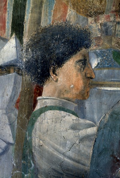 La Leyenda de la Vera Cruz, la Victoria de Constantino en la Batalla del Puente Milvio (detalle) de Piero della Francesca