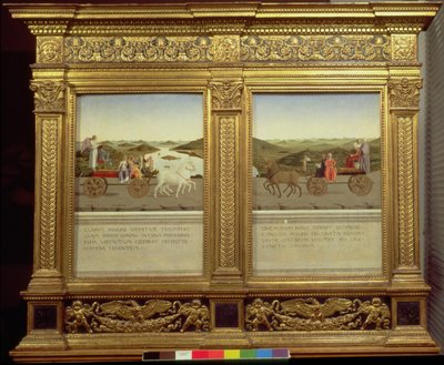 Los triunfos del duque Federico da Montefeltro (1422-82) y Battista Sforza, c.1465 de Piero della Francesca