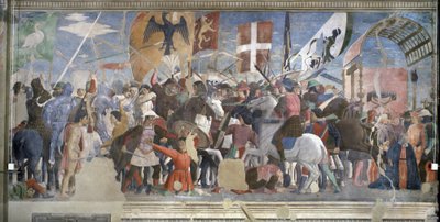 La victoria de Heraclio y la ejecución de Cosroes, 628 AD, del Ciclo de la Verdadera Cruz, completado en 1464 de Piero della Francesca