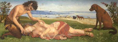 Un sátiro llorando por una ninfa, c. 1495 de Piero di Cosimo