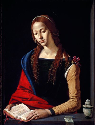 Magdalena. Pintura de Piero di Cosimo (1461/2-1521) 1485-1490 Dim. 72x53 cm Palazzo Barberini, Galería Nacional de Arte Antiguo, Roma de Piero di Cosimo