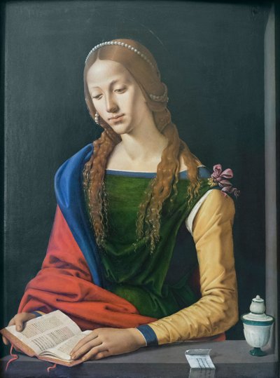 Santa María Magdalena leyendo, finales del siglo XV (óleo sobre tabla) de Piero di Cosimo