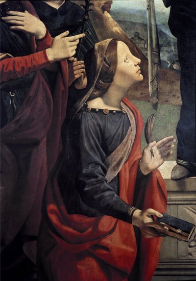 Santa Catalina de Alejandría (detalle) de Piero di Cosimo
