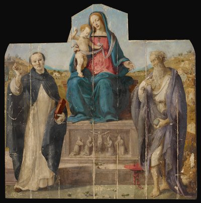 Virgen y niña con los santos Vincent Ferrer y Jerome de Piero di Cosimo