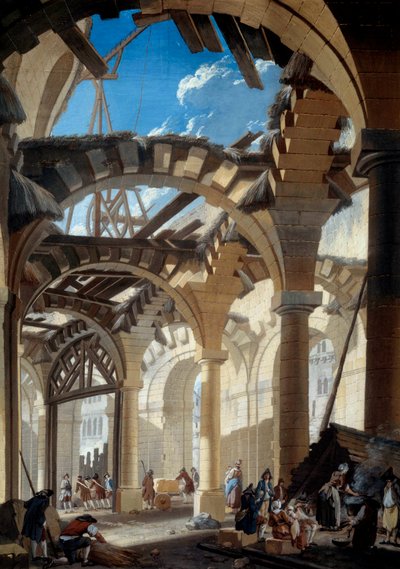 Construcción del nuevo salón en París de Pierre Antoine Demachy