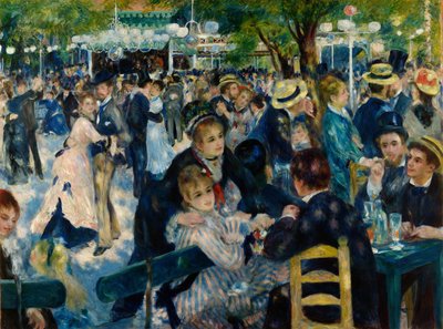 Baile en Le Moulin de la Galette de Pierre-Auguste Renoir