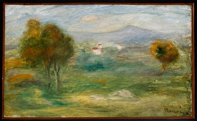 Paisaje con casas en Cagnes-sur-Mer de Pierre-Auguste Renoir