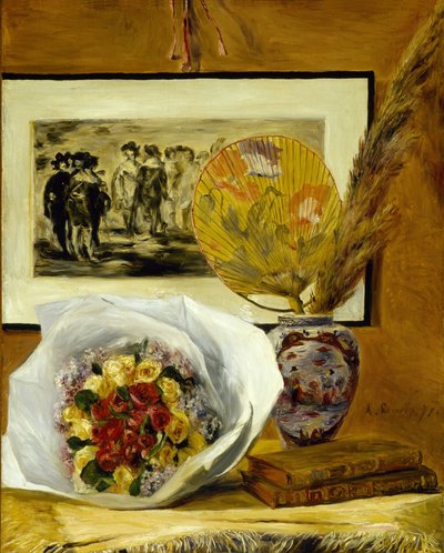 Naturaleza muerta con ramo de Pierre-Auguste Renoir