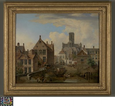 Catedral de San Bavón y Canal de Reep en Gante de Pierre François De Noter