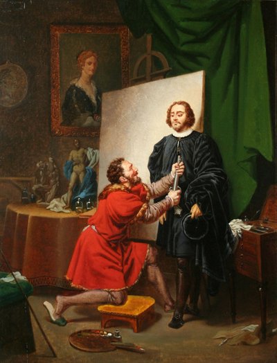 Aretino en el estudio de Tintoretto, c.1822 de Pierre Nolasque Bergeret