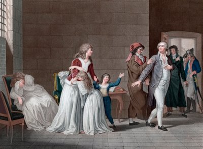 Separación del Rey Luis XVI de Francia (1754-1793, de su familia). París, prisión del Temple, el 20 de enero de Pierre (after) Bouillon