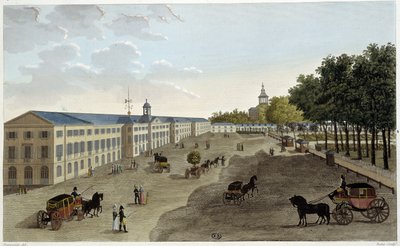 Vista de la nueva galería del gabinete de historia natural del Jardín de las Plantas - en "Vues de Paris" por Courvoisier de Pierre (after) Courvoisier