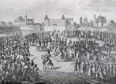 Entrada triunfal de los franceses en Varsovia, 28 de noviembre de 1806 de Pierre Adrien Le Beau